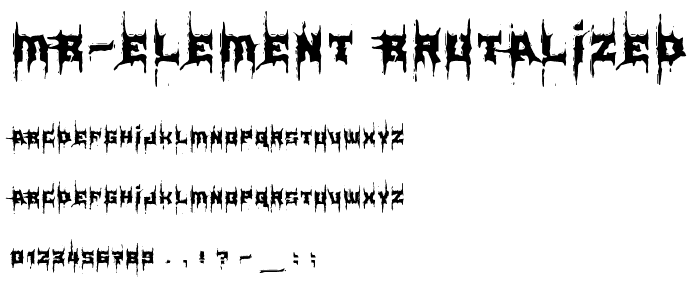 MB-Element Brutalized font